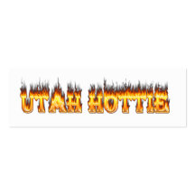 Utah hottie fire and flames business card template