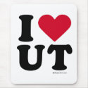 UTAH - "I LOVE UT" "I LOVE UTAH" mousepads by humortees UTAH - "I LOVE UT" "I LOVE UTAH" mousepads