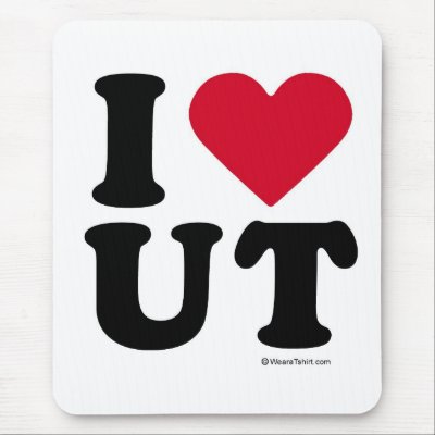 UTAH - "I LOVE UT" "I LOVE UTAH" MOUSE MATS by humortees