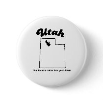 Utah Motto - Our Jesus is better buttons by Shirtuosity Utah Motto - Our Jesus is better buttons
