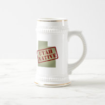 Utah Native Stamped on Map Mugs