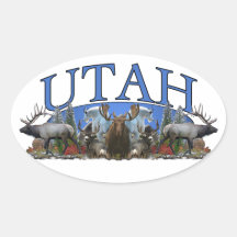 Utah Oval Stickers