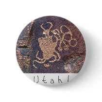 Utah Petroglyph Rock Art buttons by susutom Utah Petroglyph Rock Art buttons