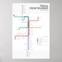Utah Rail Transit Map Print