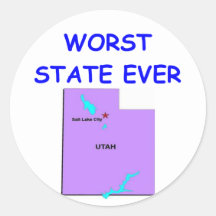UTAH ROUND STICKER