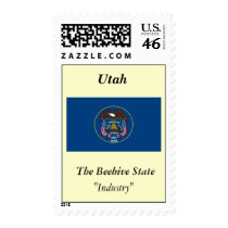 Utah State Flag Postage Stamp