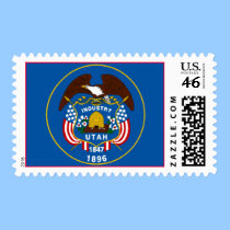 Utah State Flag Postage postage