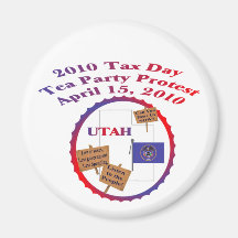 Utah Tax Day Tea Party Protest Refrigerator Magnets