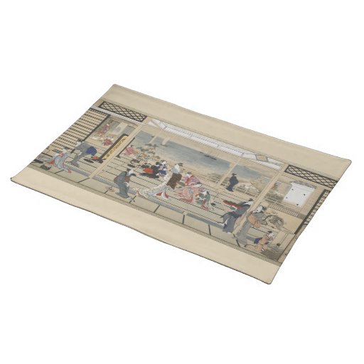 Utamaro’s Japanese Art placemats Zazzle