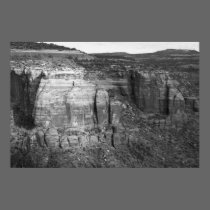 Ute Canyon Black and White Photo Poster posters