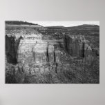 Ute Canyon Black and White Photo Poster posters