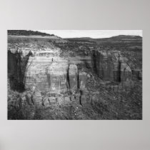 Ute Canyon Black and White Photo Poster