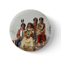 Ute Children 1899 - Vintage hand colored buttons by scenesfromthepast Ute Children 1899 - Vintage hand colored buttons