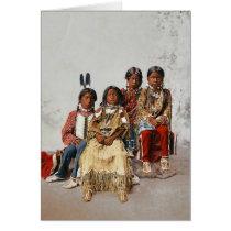 Ute Children 1899 - Vintage hand colored cards by scenesfromthepast Ute Children 1899 - Vintage hand colored cards