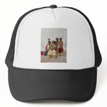 Ute Children 1899 - Vintage hand colored Mesh Hats