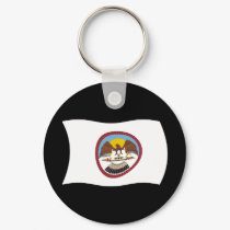 Ute Tribe Flag Keychain by livingflags Ute Tribe Flag Keychain