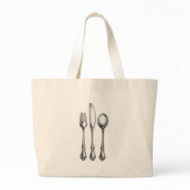 UTENSILS... KNIFE, FORK, SPOON TOTE BAG