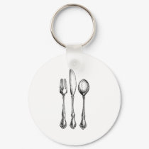 UTENSILS... KNIFE, FORK, SPOON keychains by christineannette UTENSILS... KNIFE, FORK, SPOON keychains