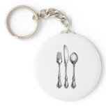 UTENSILS... KNIFE, FORK, SPOON KEY CHAIN