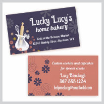 Utensils vase flowers baking business card business cards