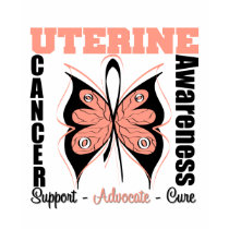 Uterine Cancer Awareness Butterfly t-shirts