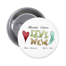 Uterine Cancer Awareness Pinback Buttons