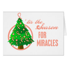 Uterine Cancer Christmas Miracles Greeting Card