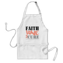 Uterine Cancer Faith Love Cure Aprons