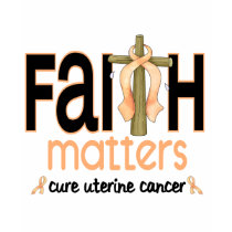 Uterine Cancer Faith Matters Cross 1 t-shirts