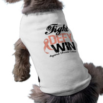 Uterine Cancer Fight Defy Win Pet Shirt