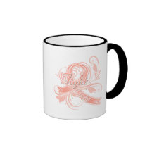 Uterine Cancer Fight Like a Girl Flourish Mugs