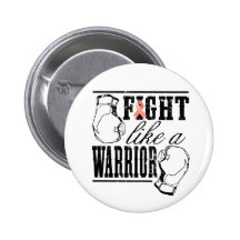 Uterine Cancer Fight Like a Warrior Pinback Button