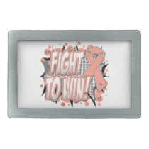 Uterine Cancer Fight To Win Rectangular Belt Buckles