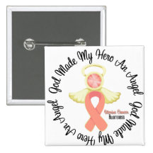 Uterine Cancer God Made My Hero An Angel Pin