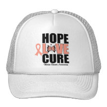 Uterine Cancer Hope Love Cure Hat