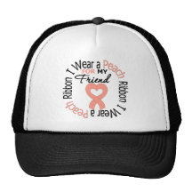 Uterine Cancer I Wear Peach Ribbon For My Friend Hat