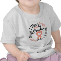 Uterine Cancer I Wear Peach Ribbon For My Grandma t-shirts by giftsforawareness Uterine Cancer I Wear Peach Ribbon For My Grandma t-shirts