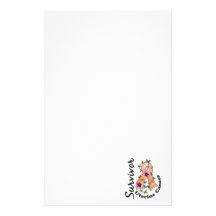 Uterine Cancer Survivor 15 Stationery Design