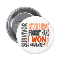 Uterine Cancer Survivor 4 Buttons