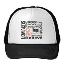 Uterine Cancer Survivor Collage Trucker Hats