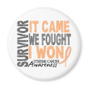 Uterine Cancer Survivor It Came We Fought I Won magnets