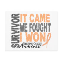 Uterine Cancer Survivor It Came We Fought I Won postcards