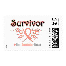 Uterine Cancer Survivor Tribal Ribbon Stamp