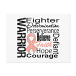 Uterine Cancer Warrior Collage Postcard