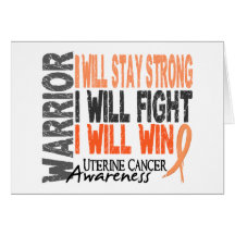 Uterine Cancer Warrior Greeting Card