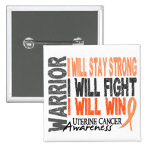 Uterine Cancer Warrior Pins