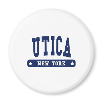 Utica New York College Style tee shirts magnets
