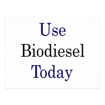 Utilice el biodiesel hoy postal