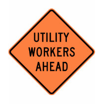 Utility Workers Ahead Construction Highway Sign t-shirts