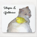 Utopia and His Pet Budgie Goldmine mousepads